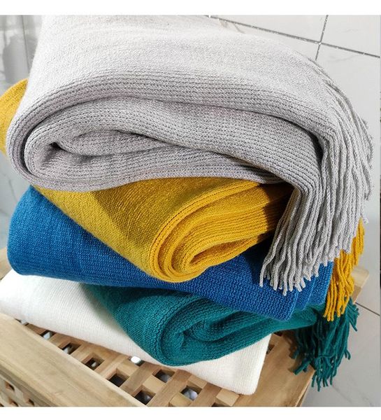 

blankets nordic knitted throw thread blanket for bed sofa travel tv nap soft towel home textile tapestry shawl