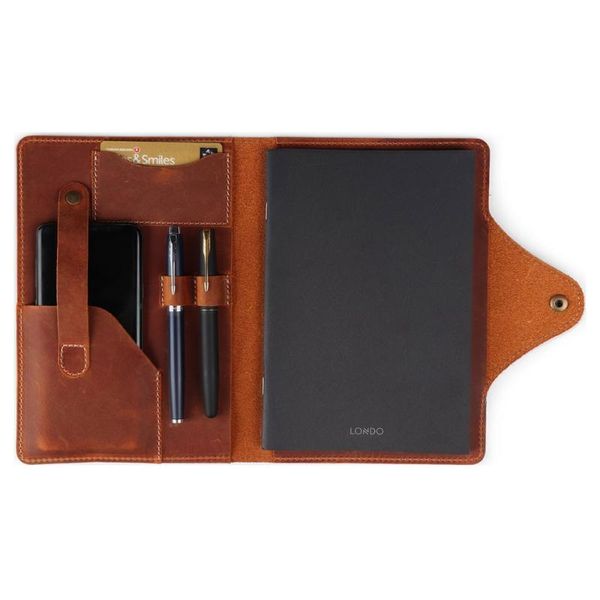 

notepads large size genuine leather agenda organizer business, Purple;pink