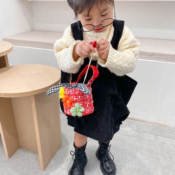 

pu children leather messenger bags girls shoulder bags stripe kids coin purse fashion flowers crossbody bags for girls handbags