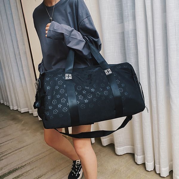 

trendy brand versatile fashion light simple printing short distance travel dry wet separation portable fitness bag