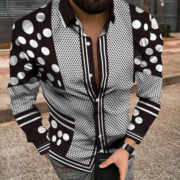

men's casual shirts autumn winter long shirt single breasted lapel 3d latest daily square splicing theme male button cardigan, White;black