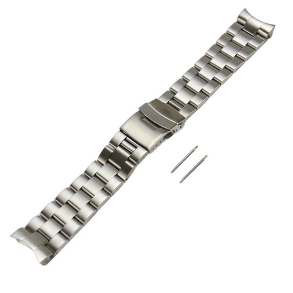 

watch bands 22mm solid curved end strap band bracelet fit for skx007, Black;brown