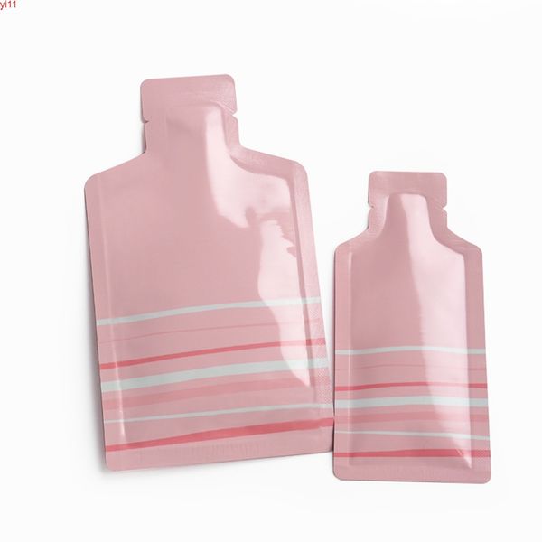 200pcs sacchetti di imballaggio per alimenti in metallo rosa con fondo aperto piatto sacchetti di imballaggio di grado di conservazione del latte di caffè in foglio di alluminio puro alta quatity