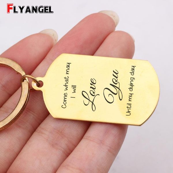 

keychains love words come what may i will you until my dying day chic keychain for valentine's keyrings gifts wife key holder, Silver
