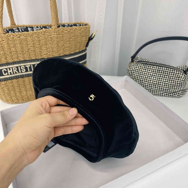 

correct version hat no. 5 beret female versatile black printmaker wardrobe accessories, Blue;gray