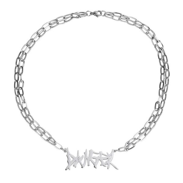 

chains stainless steel thistles and thorns minimalism men's punk rock pendant necklace jewelry gift for him, Silver