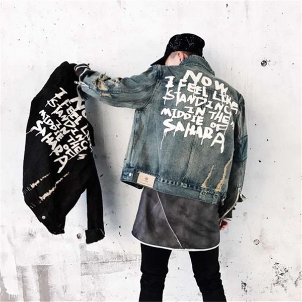 

men's jean jackets streetwear hip hop bomber jacket denim jacket men brand ripped denim jackets casual fashion coat, Black;brown
