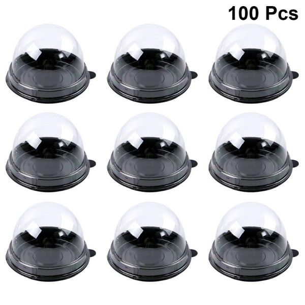 

gift wrap 100pcs round egg-yolk puff container mooncake dome boxes packing blister box egg yolk crisp cake packaging