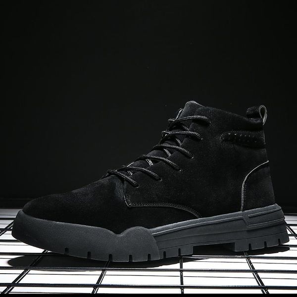 

boots shoe boty zapatos fashion 2021 para man on sapato slip sport spring sapatos causal cuero sneakers mens dress sale leather, Black