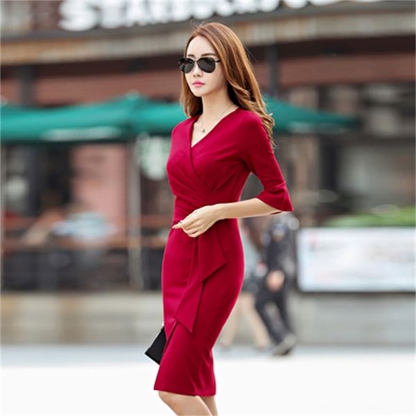 

autumn elegant women's 2021 new spring slim waist slimming wild temperament fashion popular bag hip dress bd7s, Black
