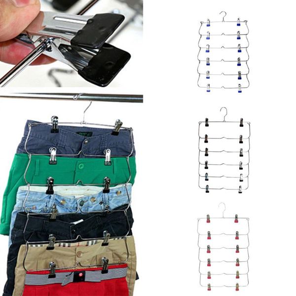 

skirt pants organizer closet clothes trouser for skirt dress pants hangers with clips 6 tier multi clip hanger
