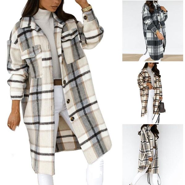 

women's casual warm lightweight button down plaid long sleeve jacket coat regular fit for home and every day wear fea889, Black