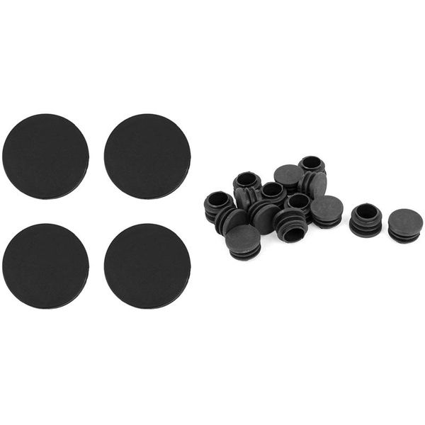 

bath mats 19pcs dia round tubing tube inserts bungs covers black, 15 pcs 22mm & 4 45mm