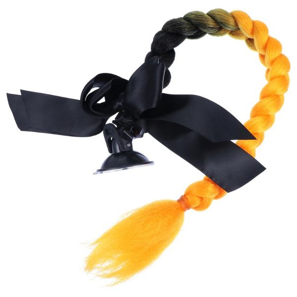 

motorcycle helmets bow-knot design helmet wig fake hair decoration braid adornment