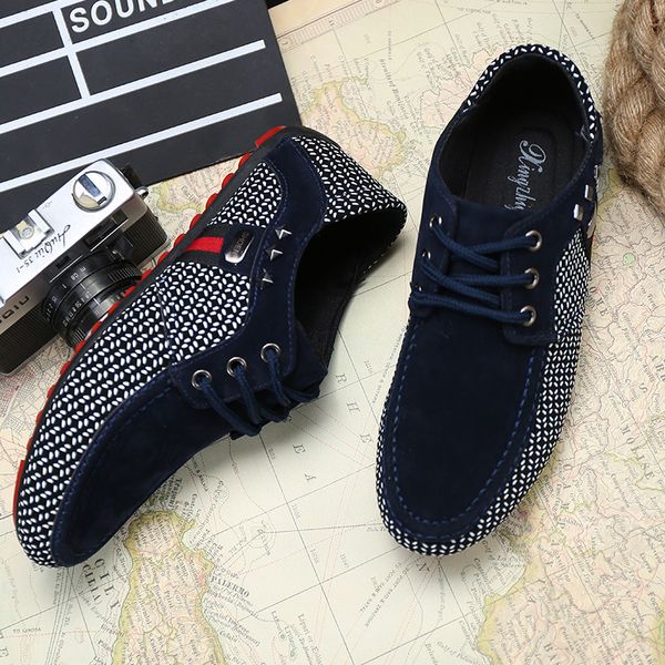 

2020 fashion men flats light breathable shoes shallow casual shoes men loafers moccasins man sneakers peas zapatos hombre shoes, Red;white