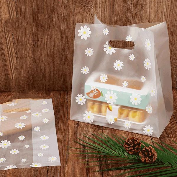 

gift wrap 25pcs/lot merchandise shopping bags wedding party orangizer candy cake wrapping packaging bag plastic with handle