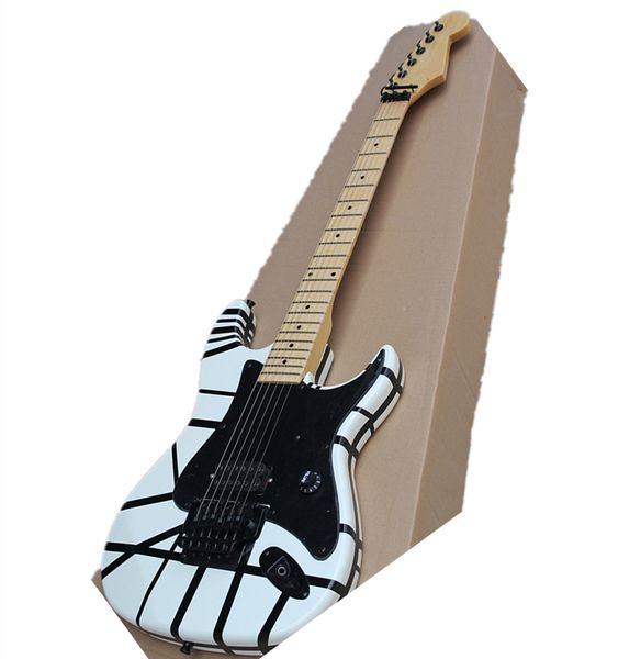 Floyd Rose Maple Griffbrett 22 Bünde E-Gitarre mit schwarzer Hardware, kann individuell angepasst werden
