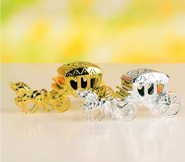 

gift wrap arrive silver plastic carriage box wedding candy chocolate wholesale