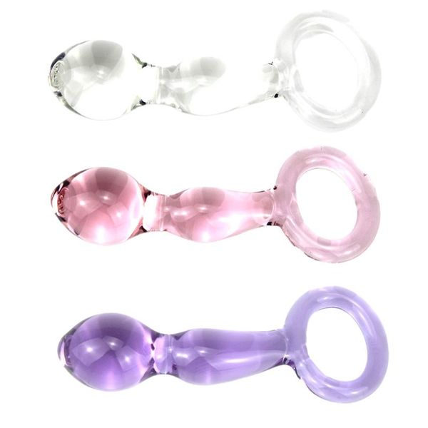 

2021 new waterproof glass plug pleasure butt stimulation toy for lesbian women