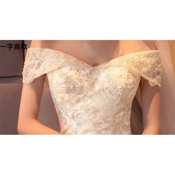 

robe 2021 new mariage vestido de noiva golg appliques lace es train plus size customized wedding gowns bridal dd1t, White