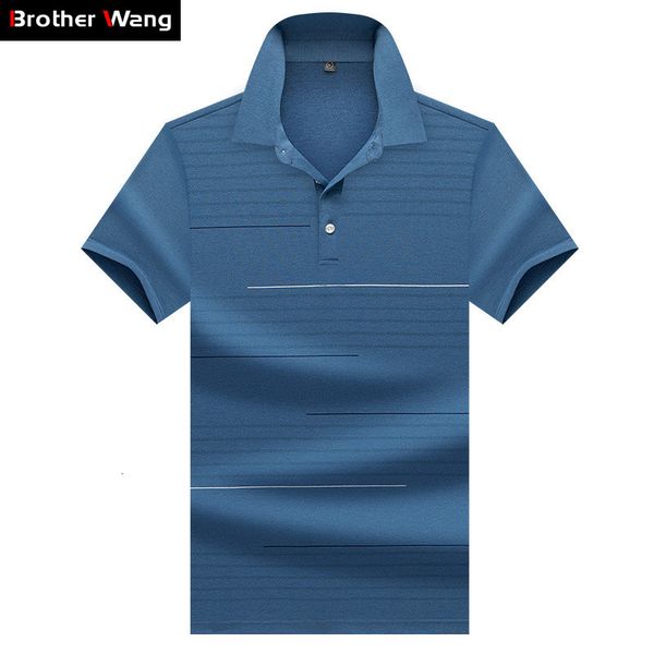 

2021 classic men's striped short sleeve summer new business casual polo shirt male brand clothes 6hq2, White;black