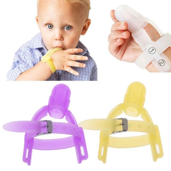 

pacifiers# 2 colors non silicone baby kids child finger guard sthumb suing wrist