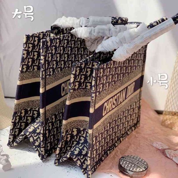 

latest letter embroidery classic multi pattern fashionable one shoulder portable women's shopping bag presbyopia canvas zly