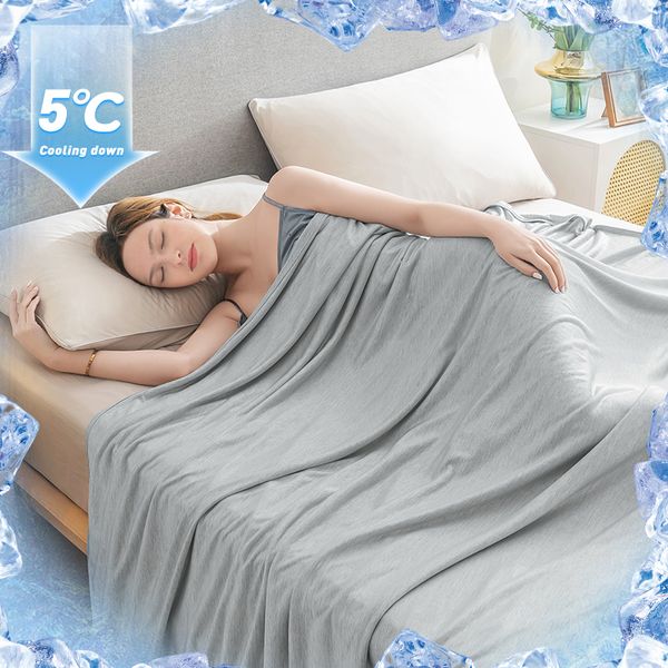 Verão refrigerar cobertor de ar condicionado edredão colcha leve e respirável sofá cama cobertores 150 * 200/200 * 220