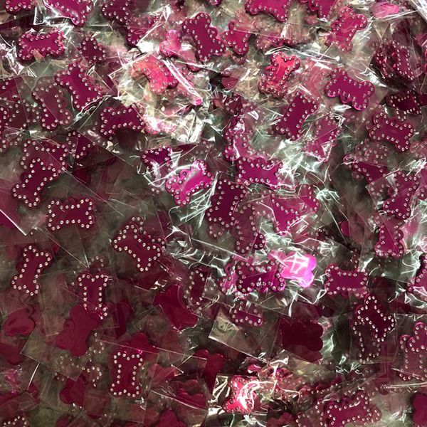 

dog tag,id card crystal pet name id tags anodized bone pendant for product personalized