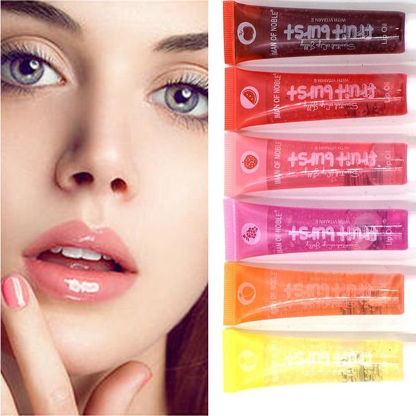 Lip Gloss 1 Pc Fruit Burst Oil Scented Plumping Geléia Moisturizer Brilhante Vitamina E Mineral