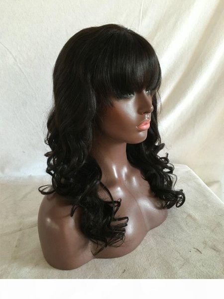 

brazilian wet and wavy full lace human hair wigs for black women glueless water wave lace front wigs with baby hair, Black;brown