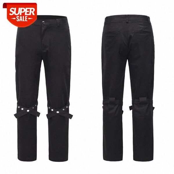 

american street detachable buckle straps straight tooling casual trousers design vibe style #aa6o, Black