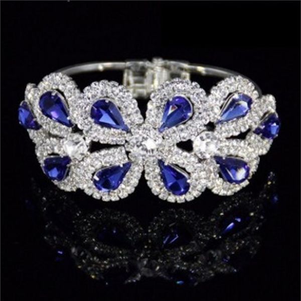 

2pcs/lots noble blue diamond crystaln beads women's bracelet up-market products nn, Black