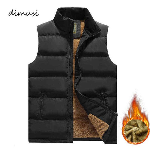 

dimusi winter men vest fleece thick warm waistcoats casual thermal soft vests men army windbreaker sleeveless jackets clothing y1122, Black;brown
