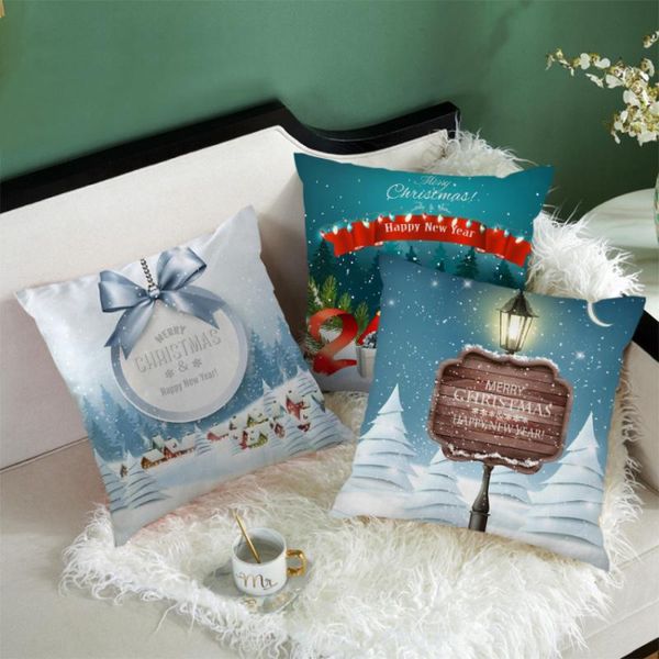

cushion/decorative pillow nanacoba pillows cover for sofa merry christmas happy year home decoration santa claus xmas tree decorative cushio