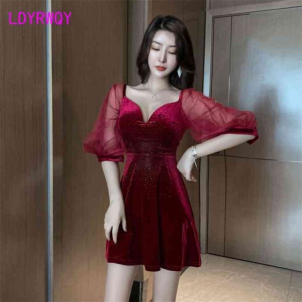 

nightclub women's dress office lady sheath zippers knee-length mesh polyester winter 210603, Black;gray