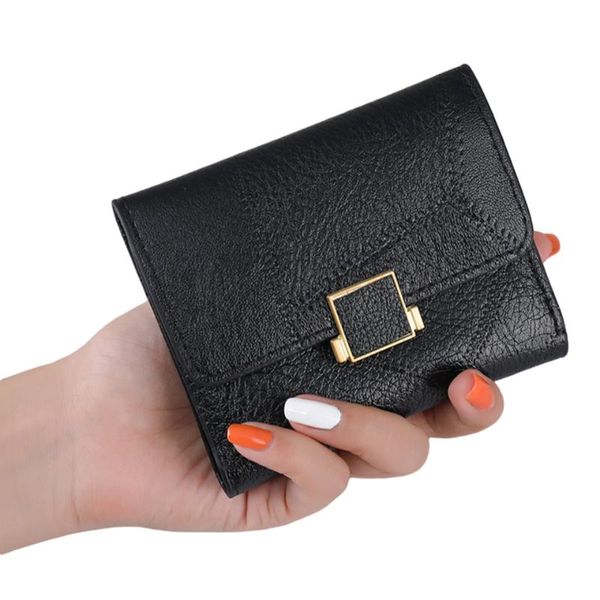 

wallets european and american retro fashion multi-card wallet coin purse tri-fold universal casual, Red;black