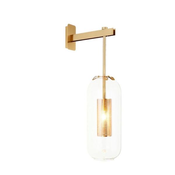 

postmodern designer lighting bedside glass decorative wall lamp
