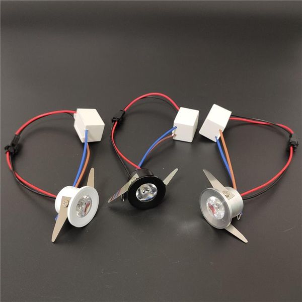 

10pcs 110v 220v 1w mini downlight dimmable for ceiling recessed lamp home under cabinet lights spots led plafond encastrable
