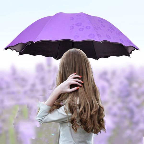 

umbrellas water bloom umbrella anti-uv waterproof portable travel male female sunny parasol parapluie