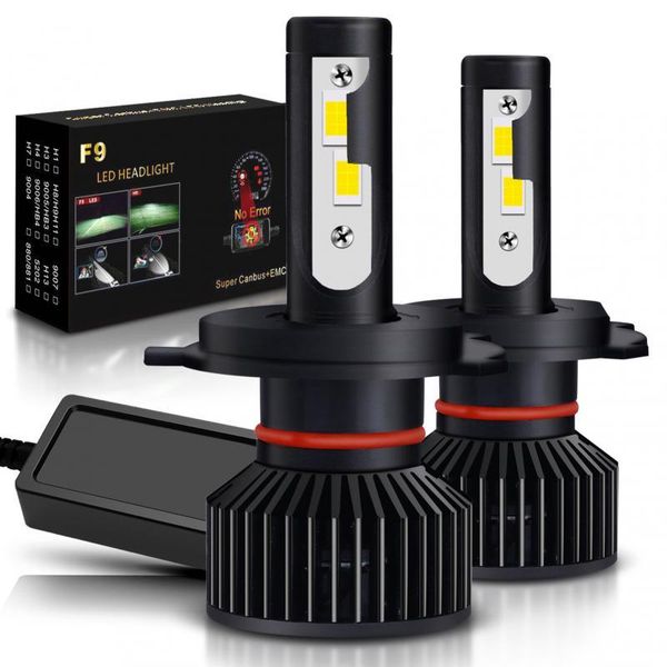 

car headlights 2pcs 7500lm 28w modification led lights h4 canbus front bulbs 6000k white light auto headlamp ip68