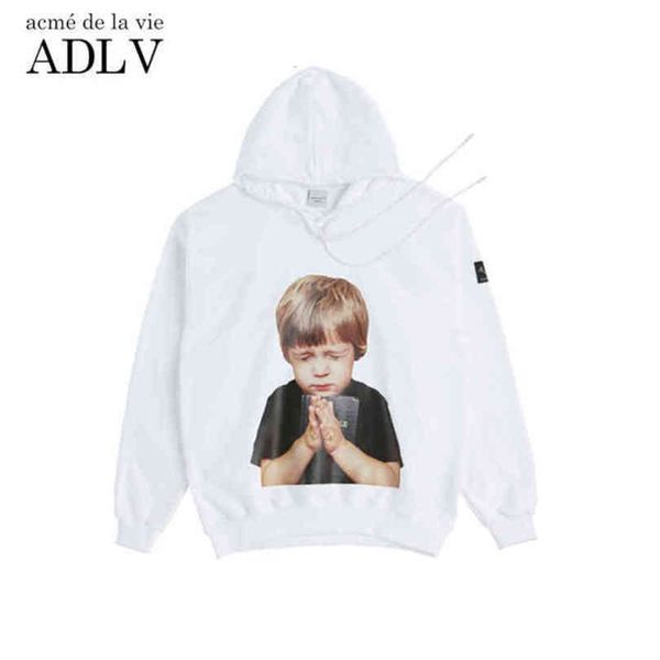 

adlv new trend men and women same losse hooded trui campus slijtage, Black