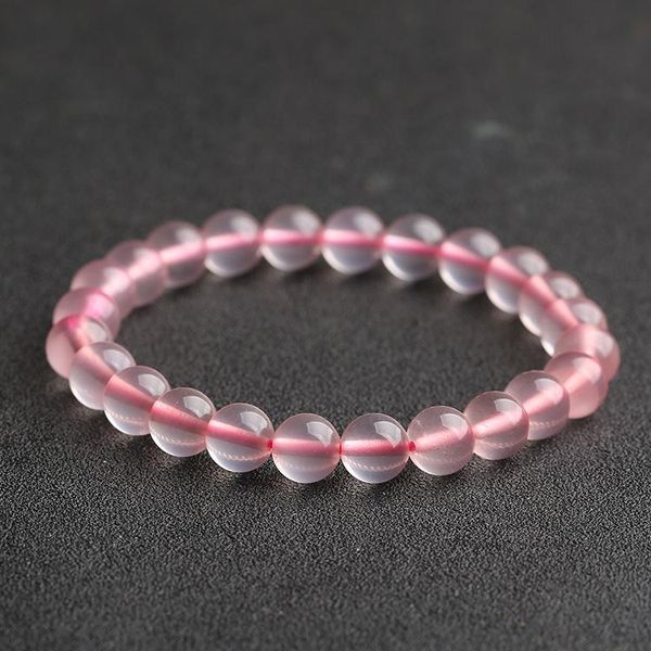 

natural pink crystal bracelet women beaded stretch bracelet energy girl gift fashion jewelry for women men a0025, Black