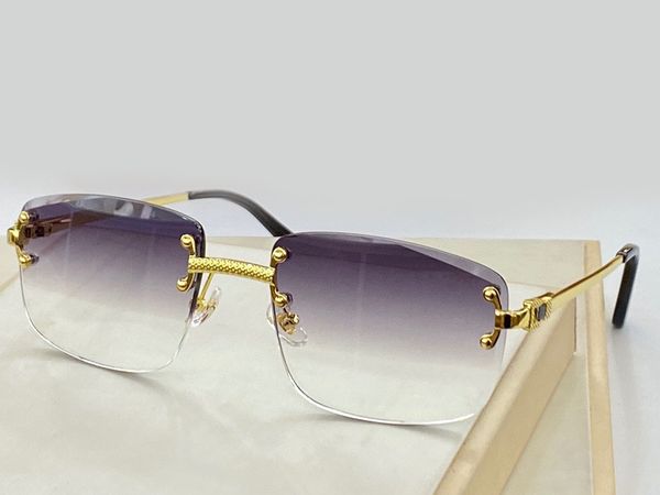 

summer sunglasses for men and women style 0072 anti-ultraviolet retro plate frameless fashion eyeglasses random box, White;black