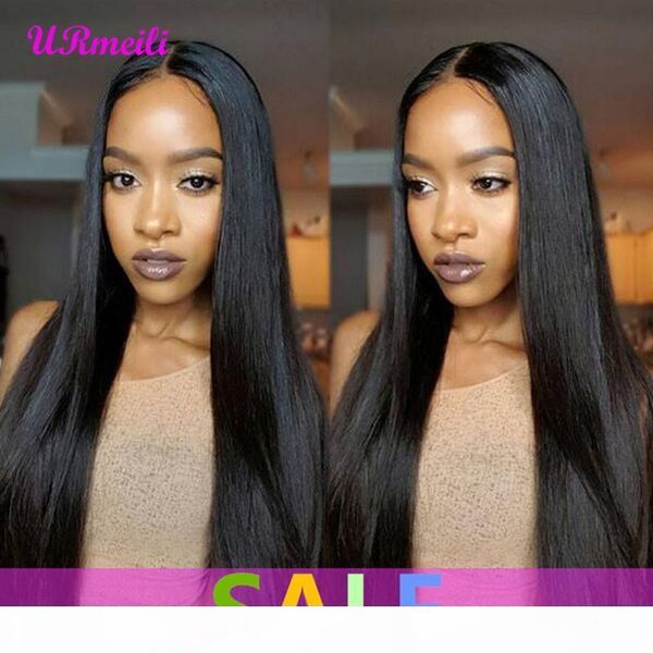 

360 human hair lace front wig straight brazilian virgin hair wigs for black women perruques de cheveux humains dhgate straight remy hair, Black;brown