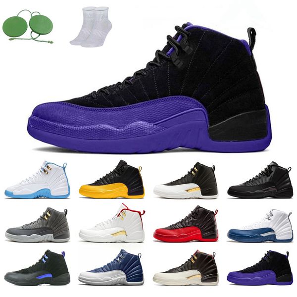 

12s man basketball shoes winterized wings university gold blue the master taxi reverse flu game o-black michigan gym red gamma french fiba d