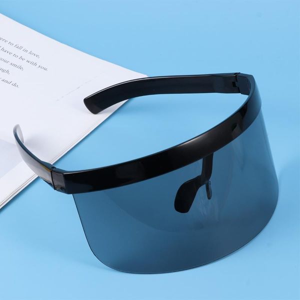 

running shorts super large eyewear sunglasses anti-peep protective windproof (dark brown), Black;blue