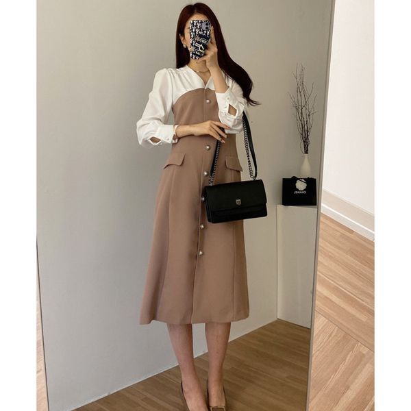 

2021 New Elegant Low-v Thin Girl Fancy Long Ladies Autumn Dress Play Ln93, Black;gray