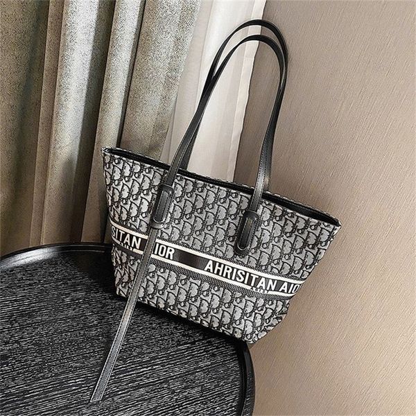 

factory store shop tide big new large capacity one shoulder canvas shopping portable tote women's bag tide wholesale store