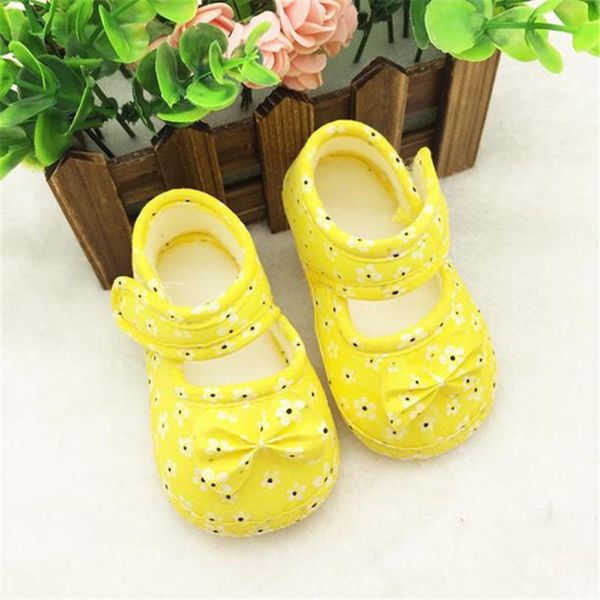 

first walkers kids baby bowknot printing born cloth shoes a20